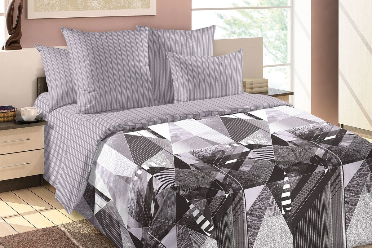 Постельное белье Урбан 2, Перкаль - коричневый