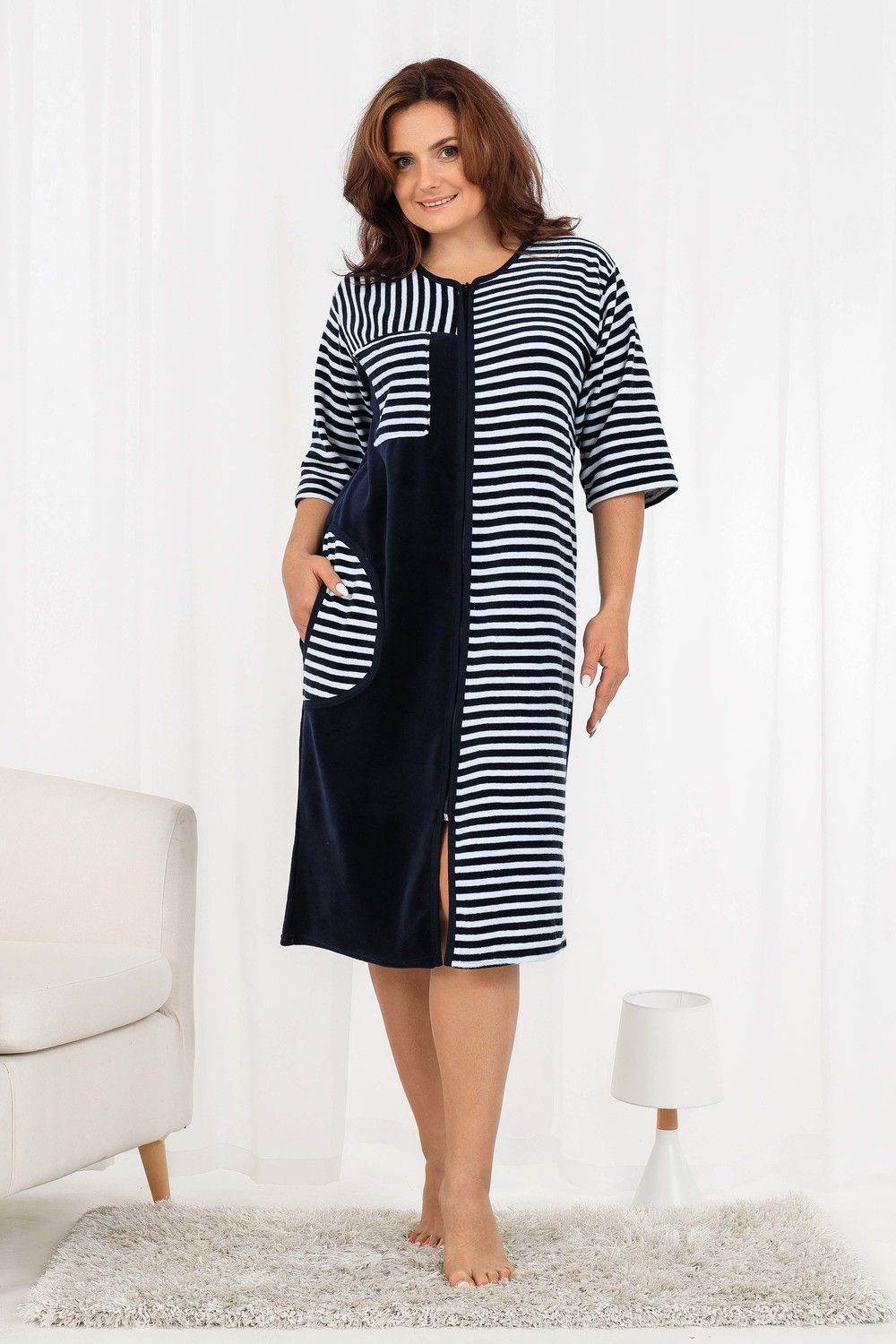 Халат 53512 - полоска