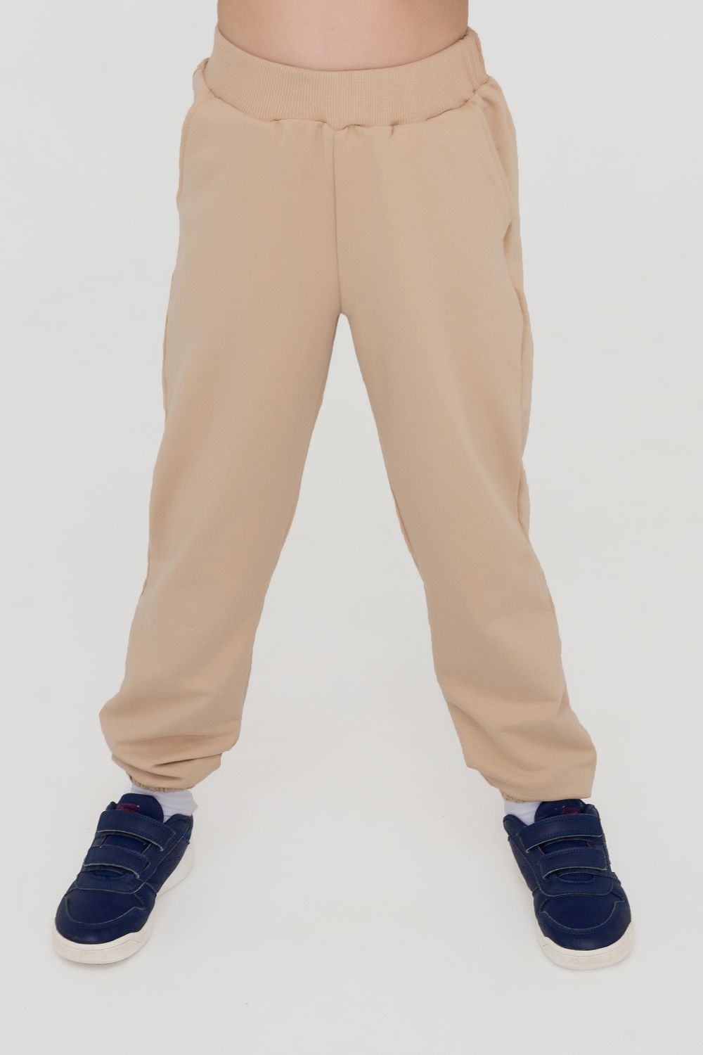 Брюки детские оверсайз футер - бежевый