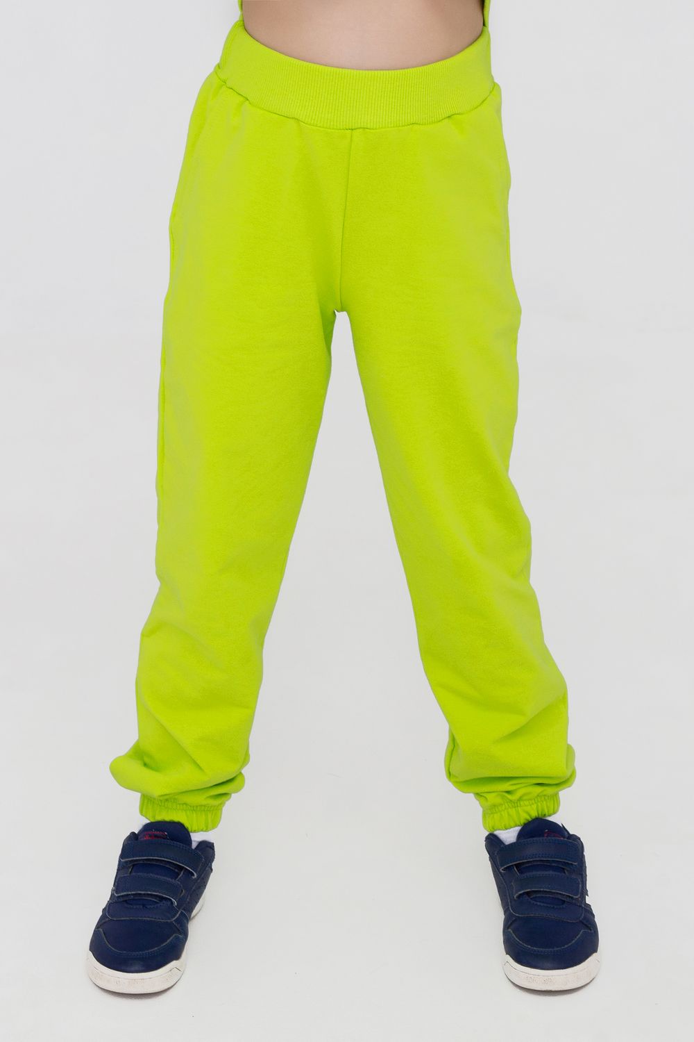 Брюки детские оверсайз футер - салатовый