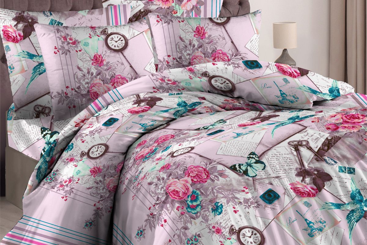 КПБ 1,5 сп бязь 125гр/м2 Текстильная коллекция (воспоминания)