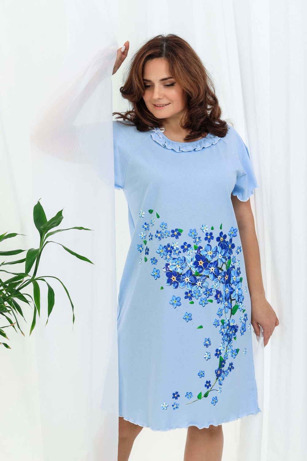 Сорочка 21563 - голубой