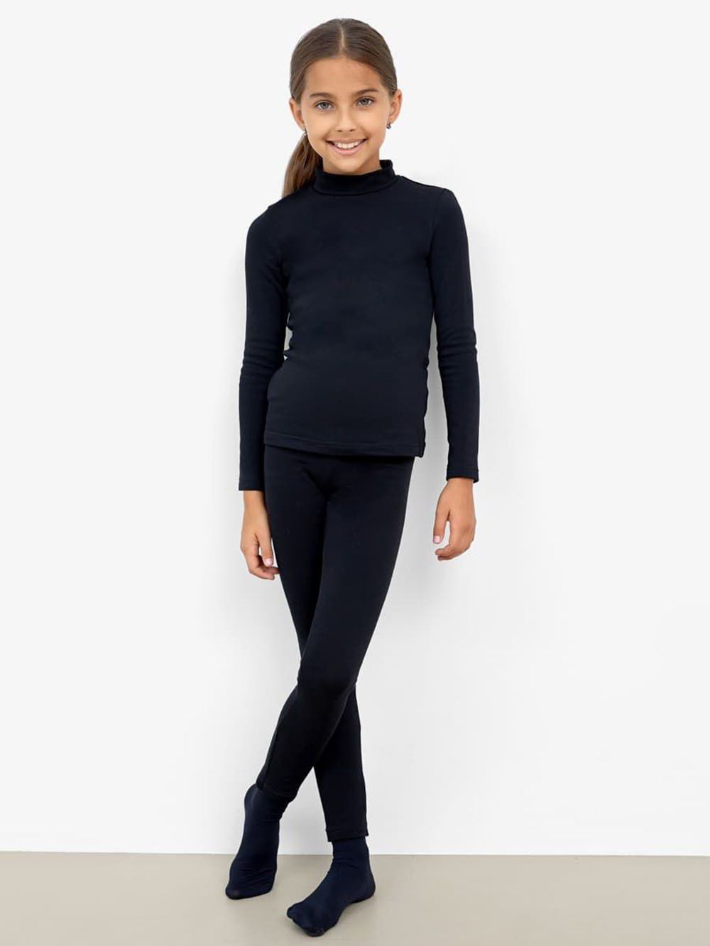 Леггинсы для девочек Термо 747708 - черный