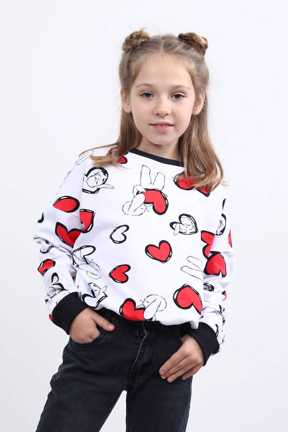 Толстовка 15406 детская - белый