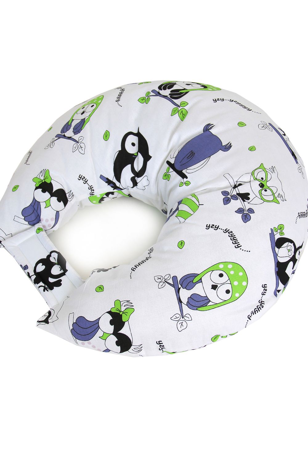 Подушка для кормления ребенка и беременных арт. ПД-К/совы на белом