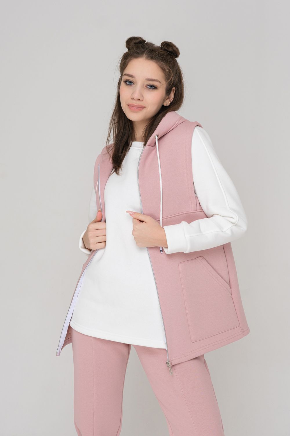 Жилет 8309 - пудровый