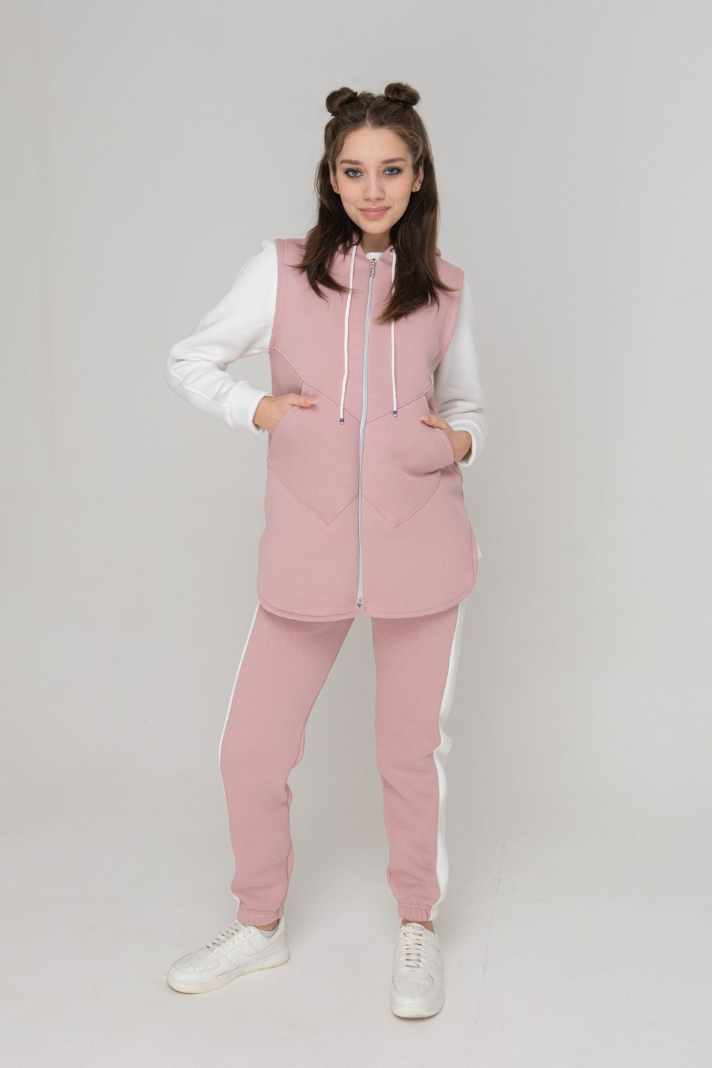 Жилет 8307 - пудровый