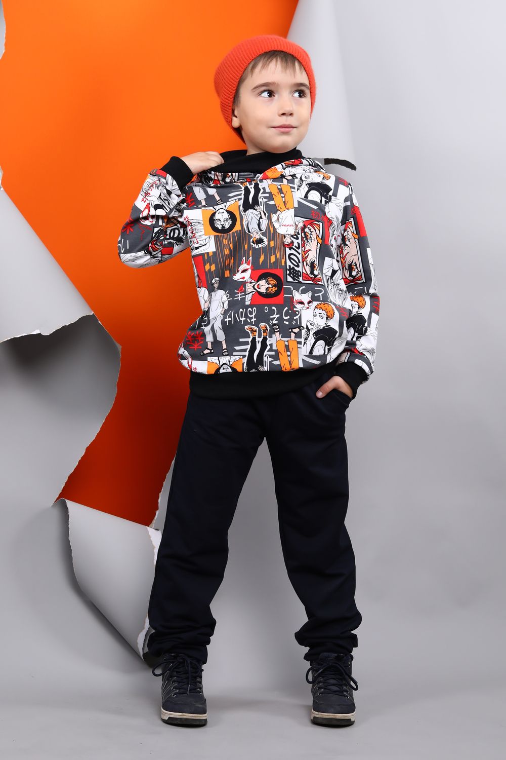 Толстовка 15397 детская - красный