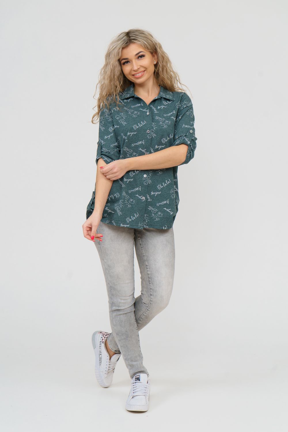 Туника 36603 - зеленый