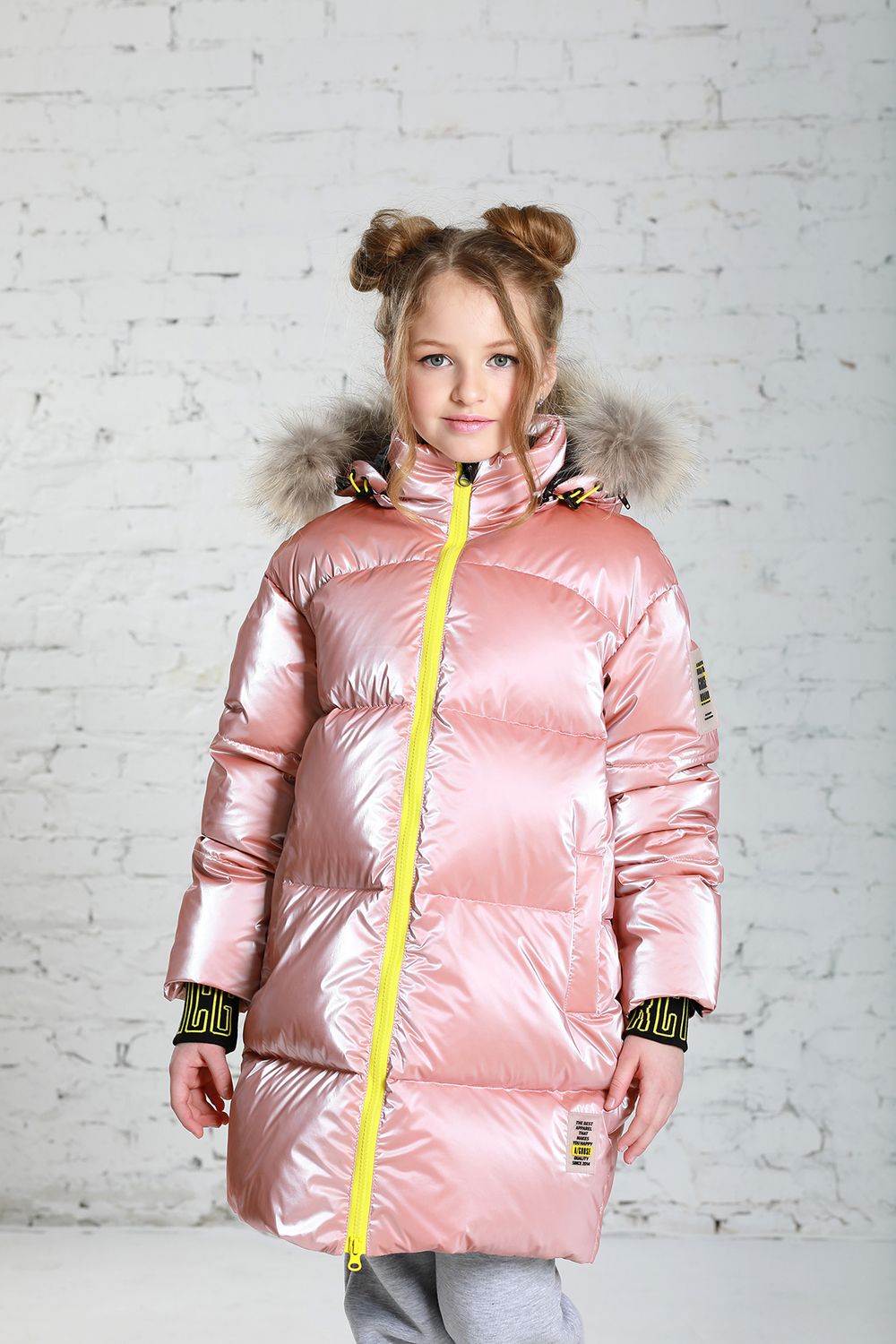 Пальто зимнее для девочки АЗ21/13-360Л - пыльная роза