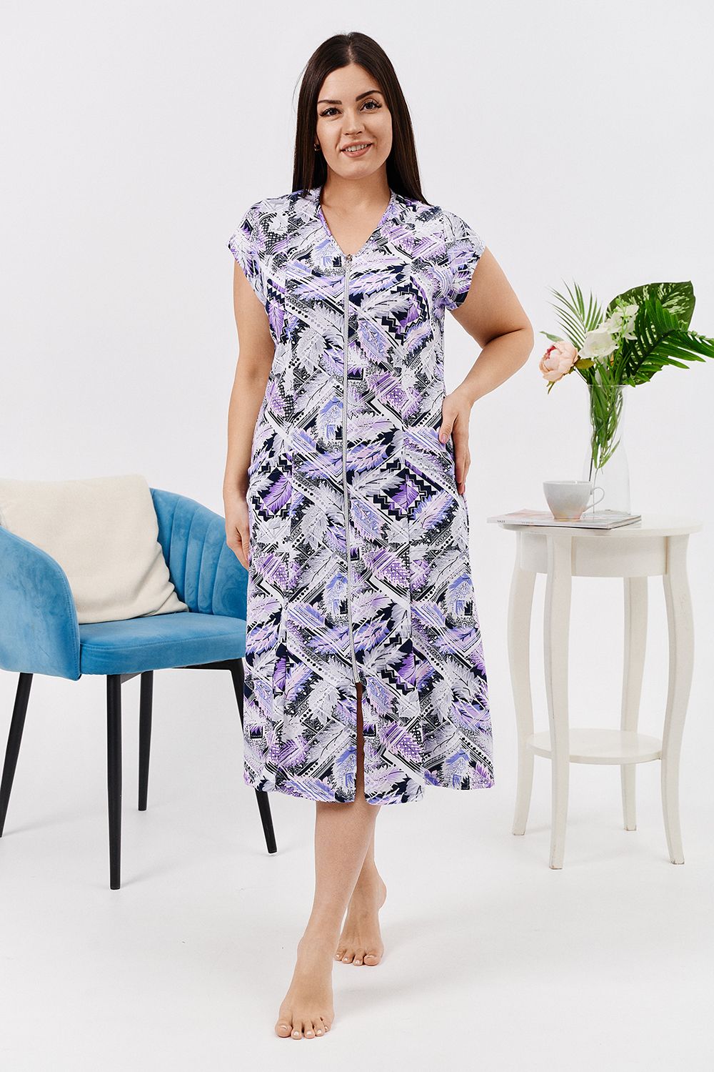 Халат 6747 - сиреневый