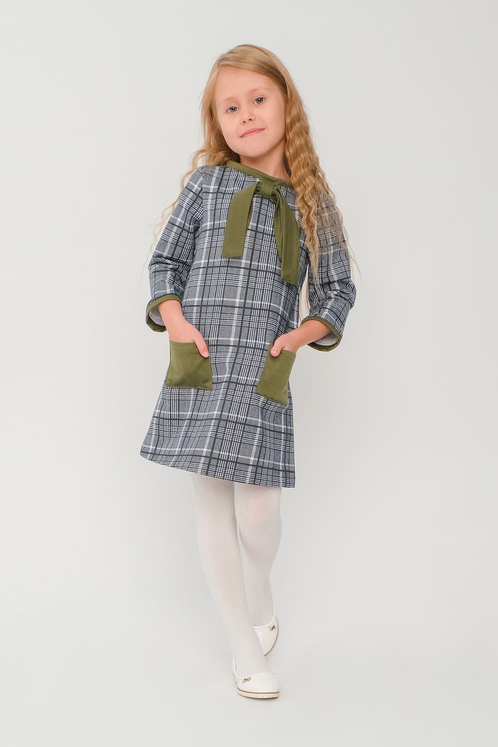 Платье Кэтрин Хаки детское - хаки
