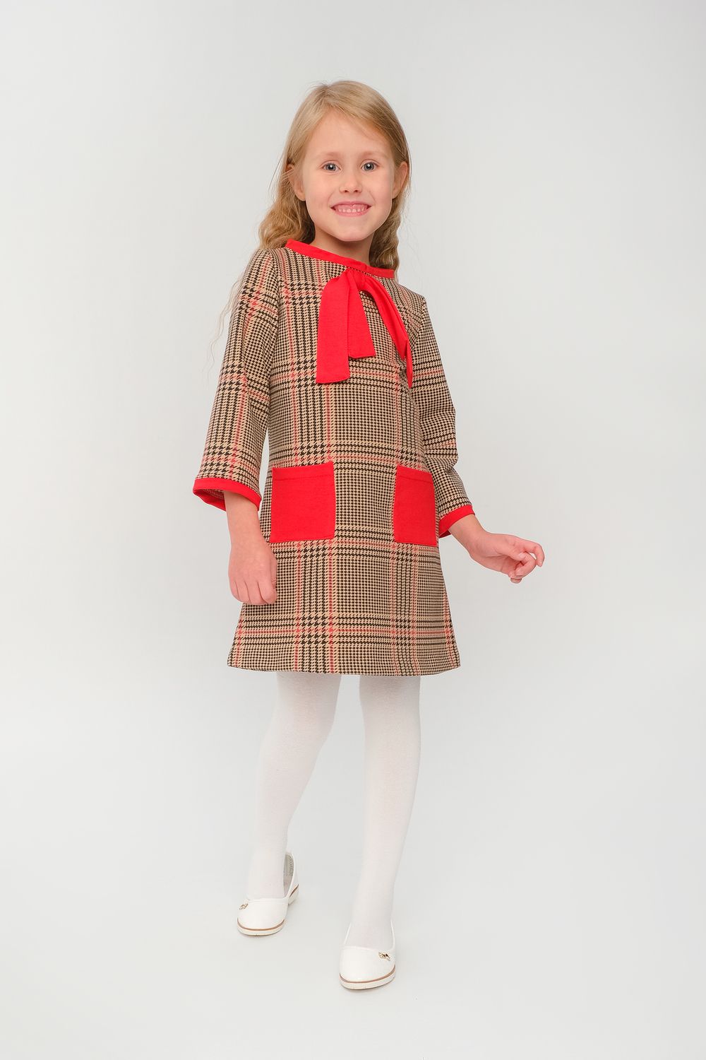 Платье Кэтрин красныйкофе детское - красный