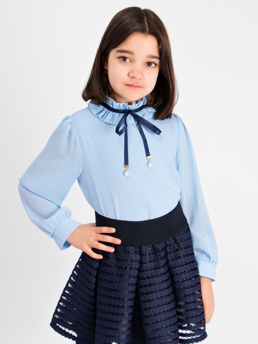 Блузка для девочки SP0400 - голубой