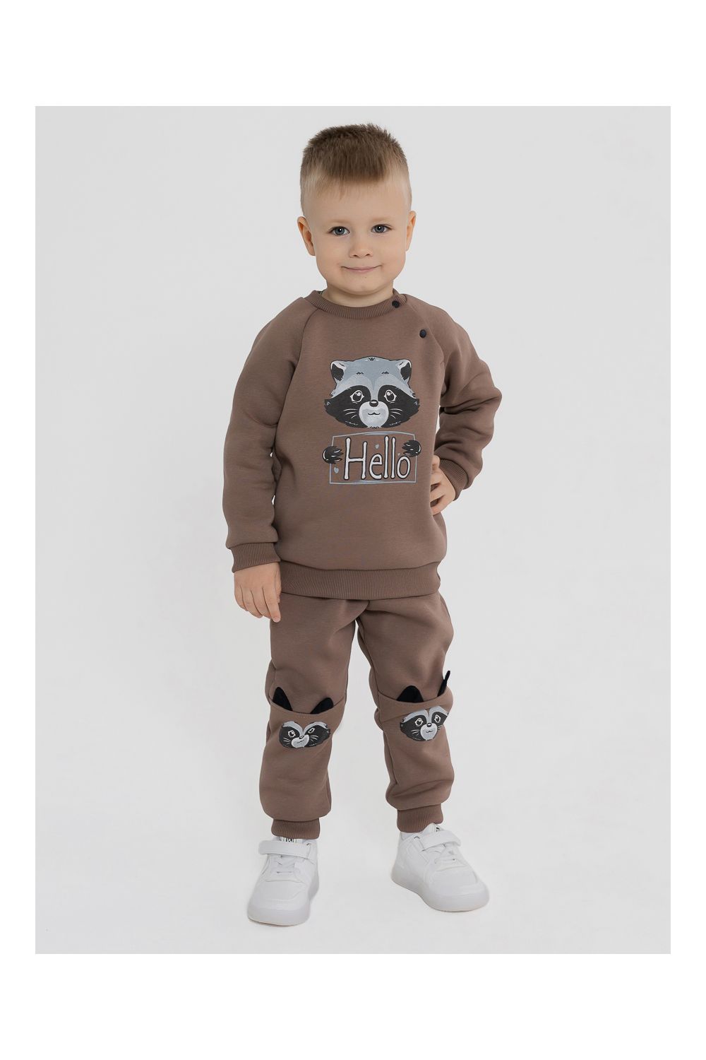 Толстовка футер начёс Енот 10903 - мокко