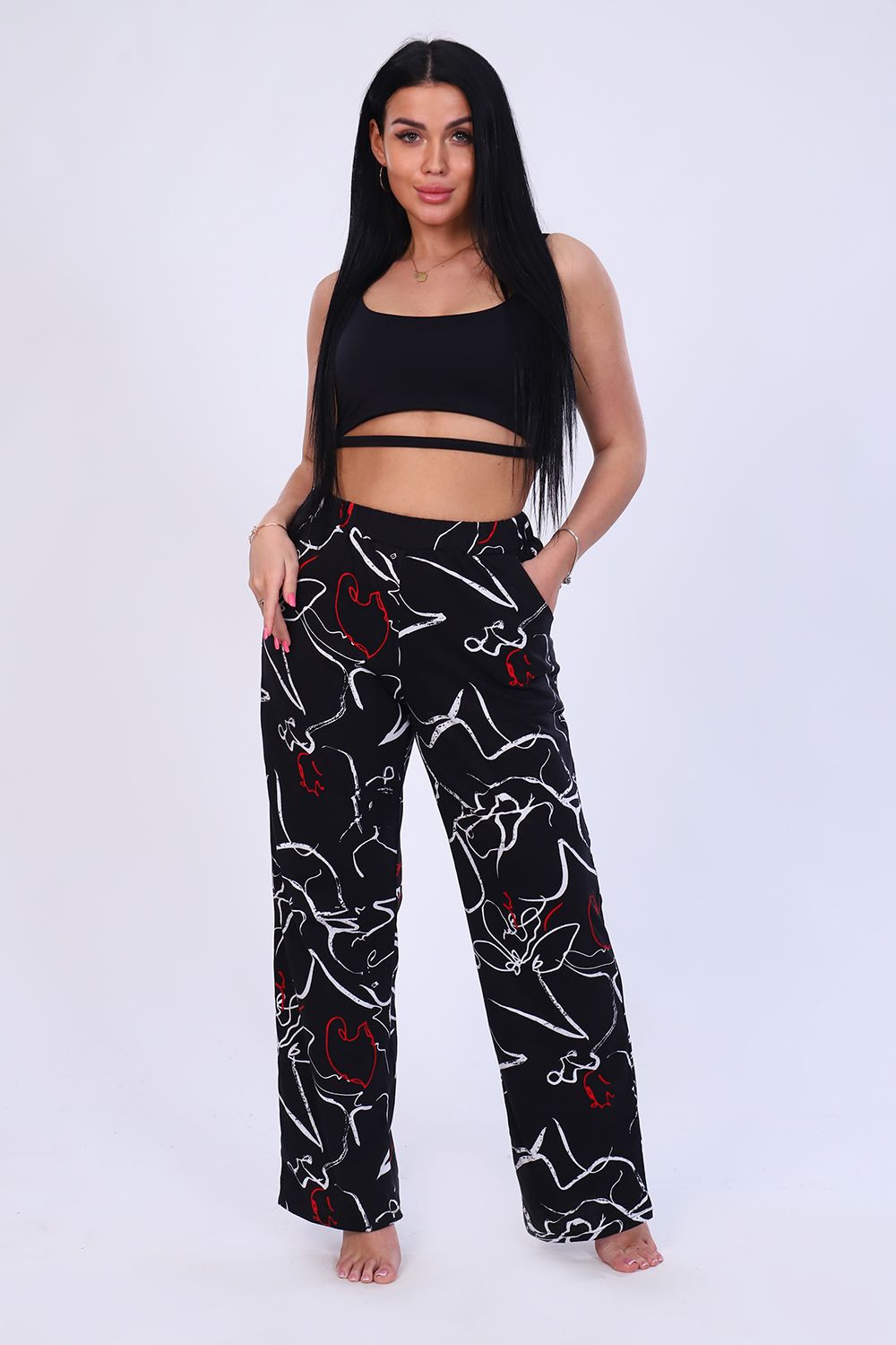 Брюки 35261 - абстракция