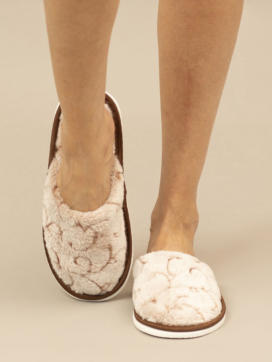 Тапочки домашние С-6ЖВТ-МР - узор/бежевый