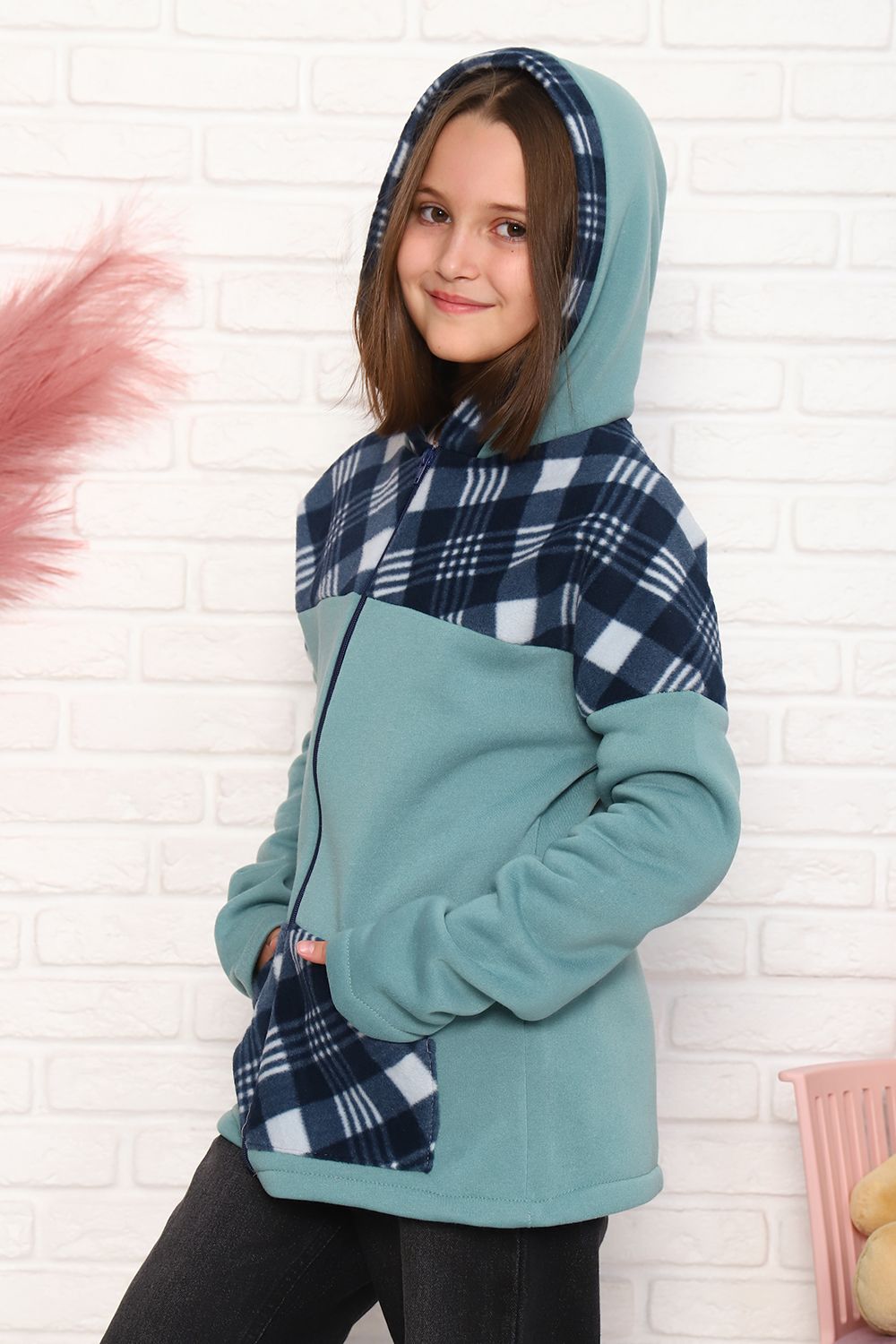 Толстовка 52238 - фисташковый