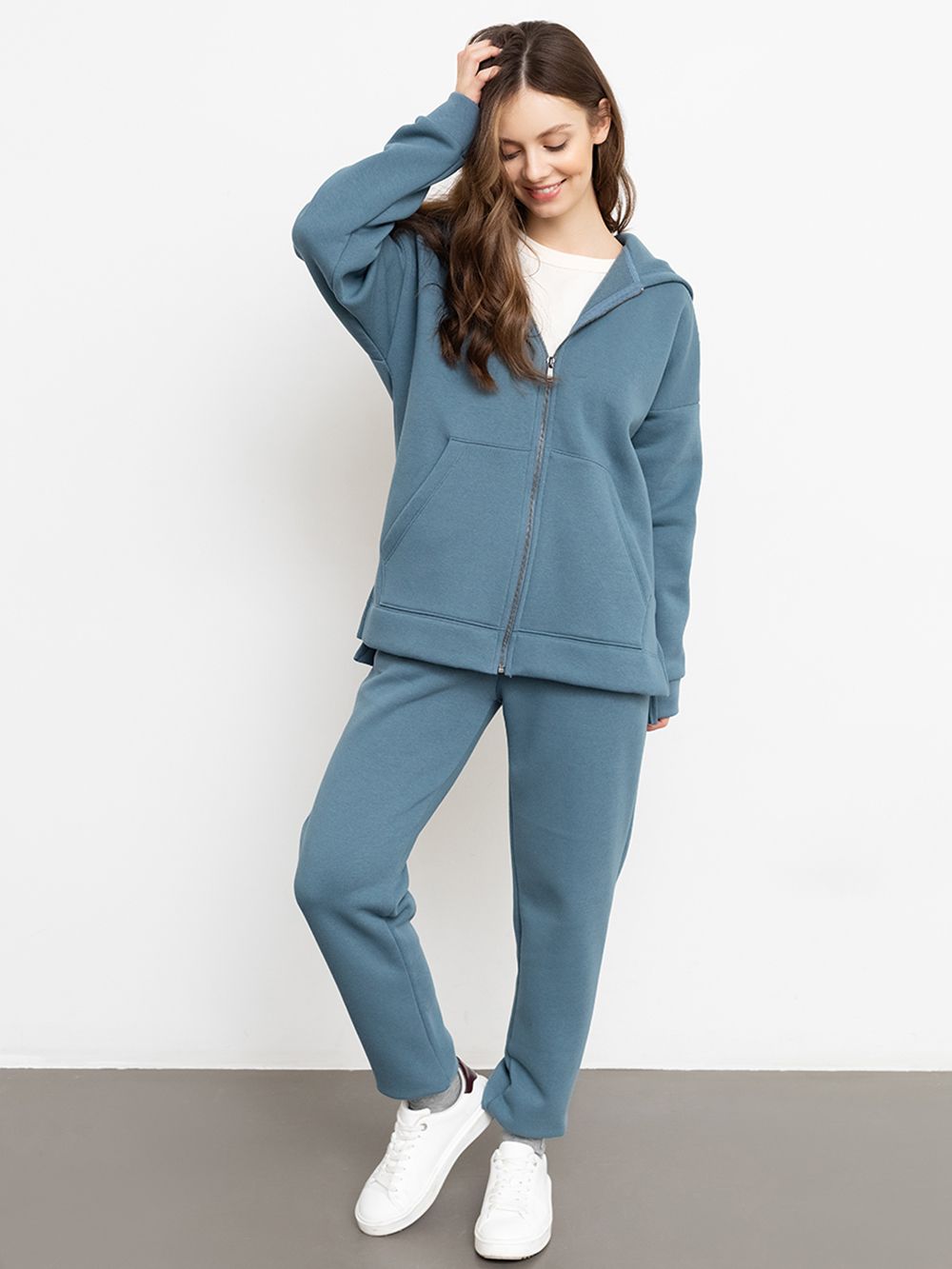 Брюки женские 182408 - серо-голубой