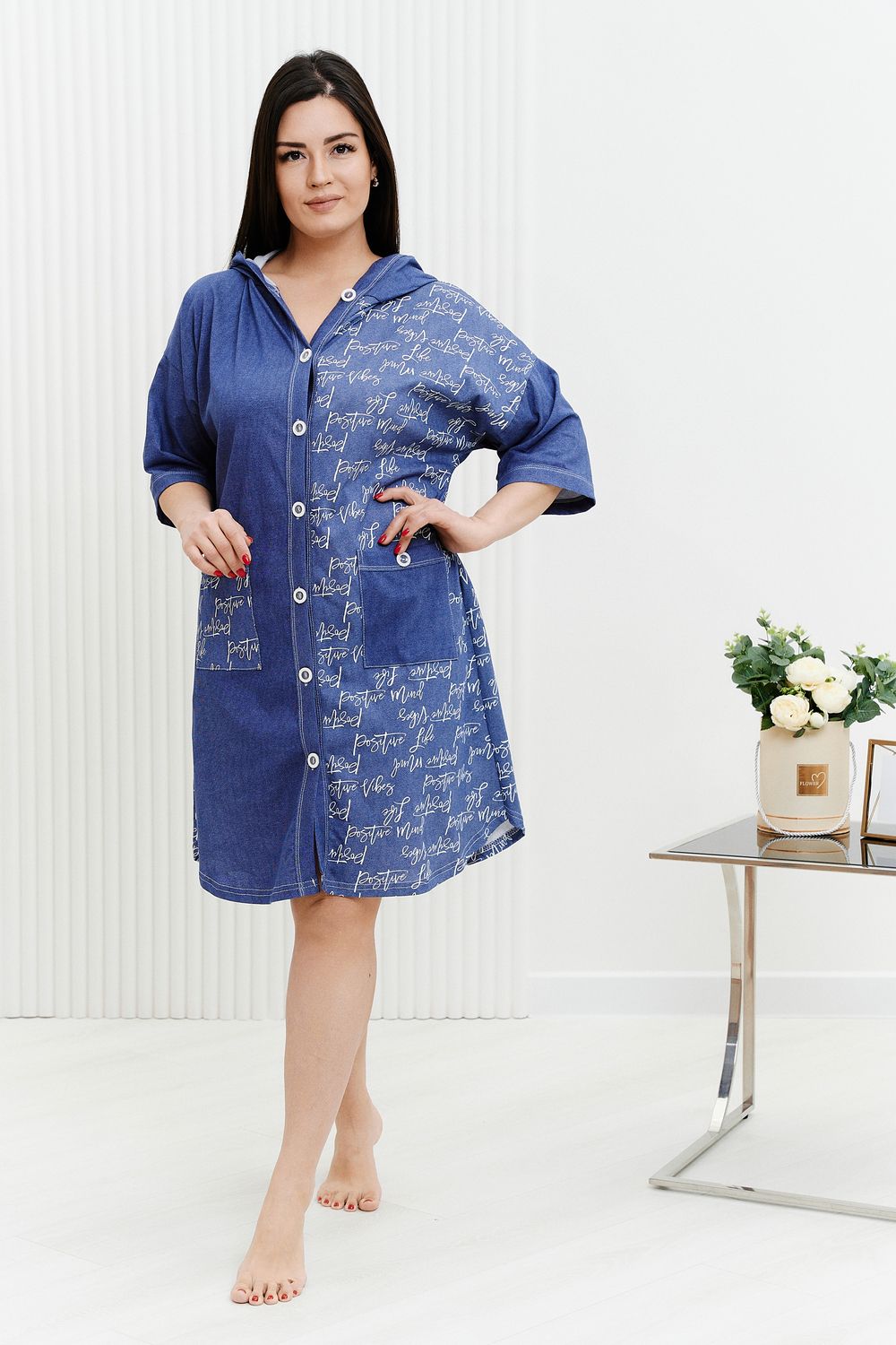 Халат 9175 - джинс