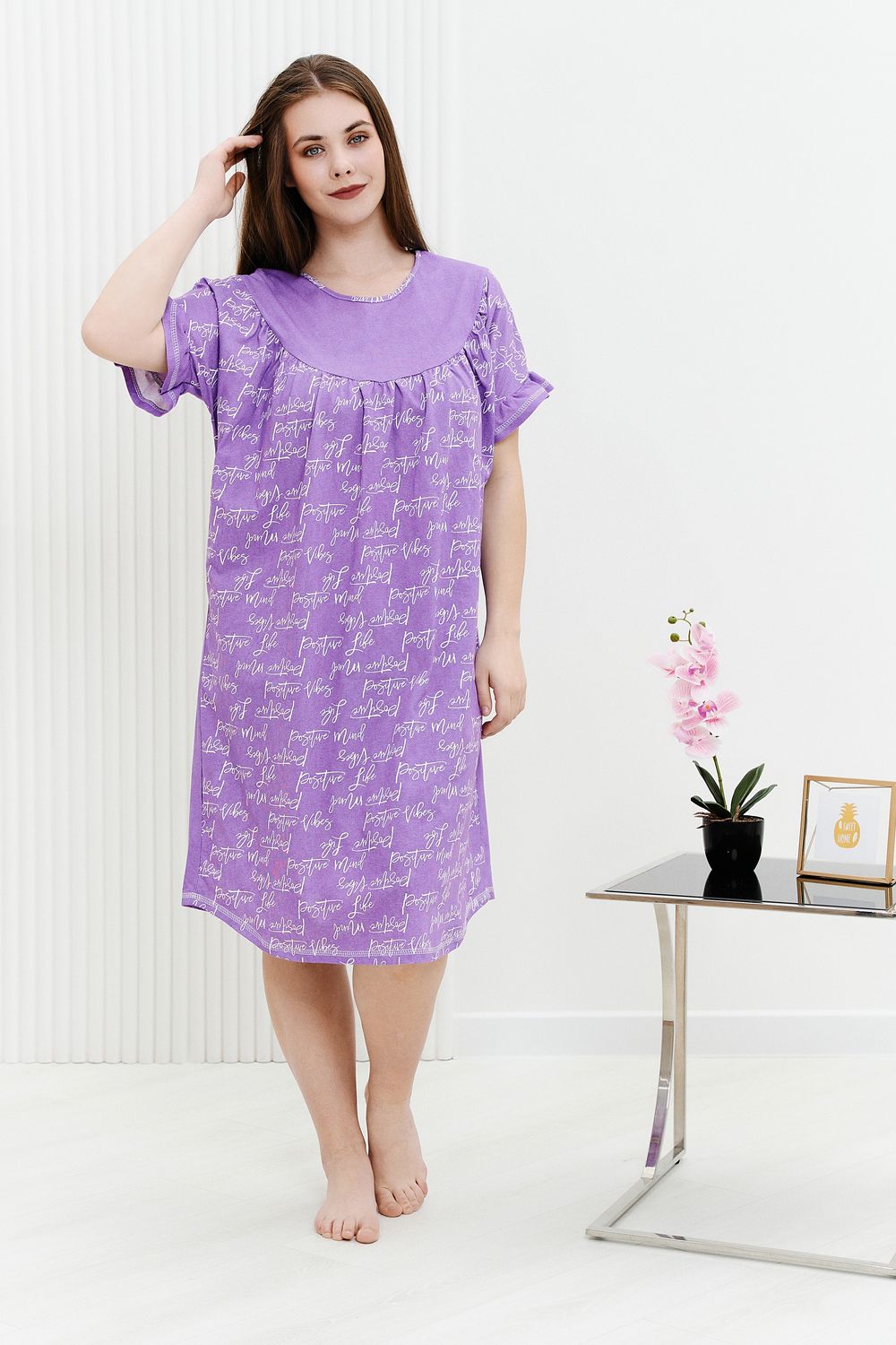 Сорочка 9173 - сиреневый