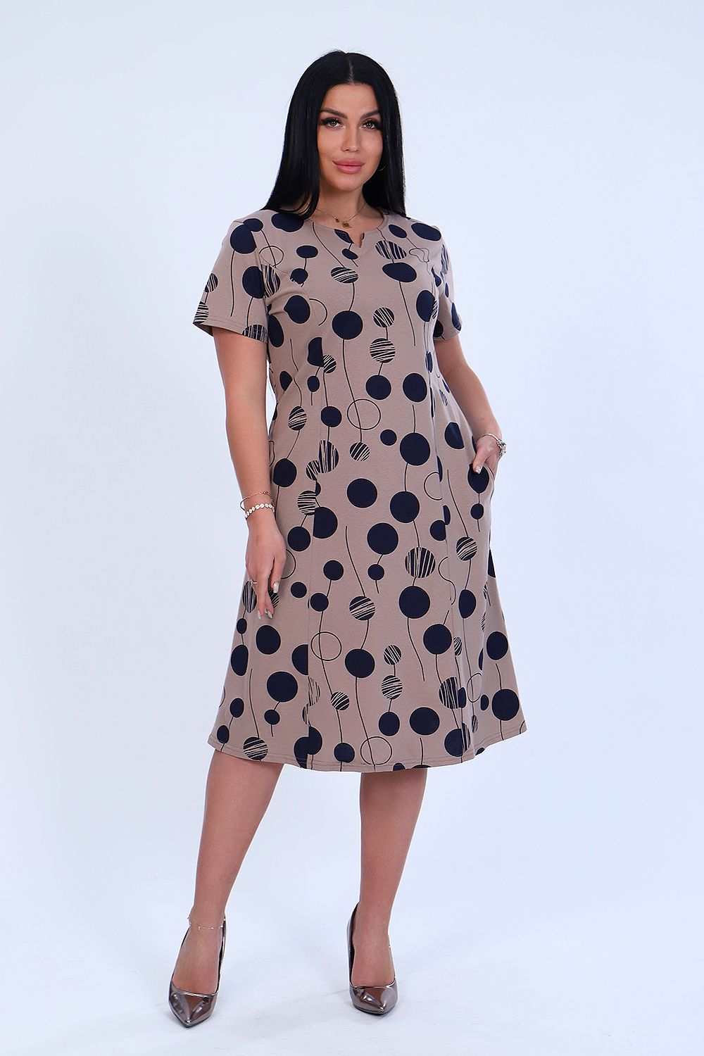 Платье 11266 - кофейный