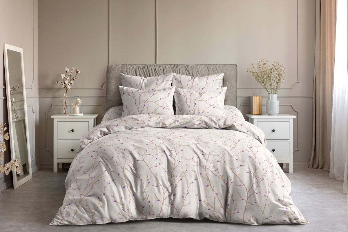 Пододеяльник Верба поплин - белый