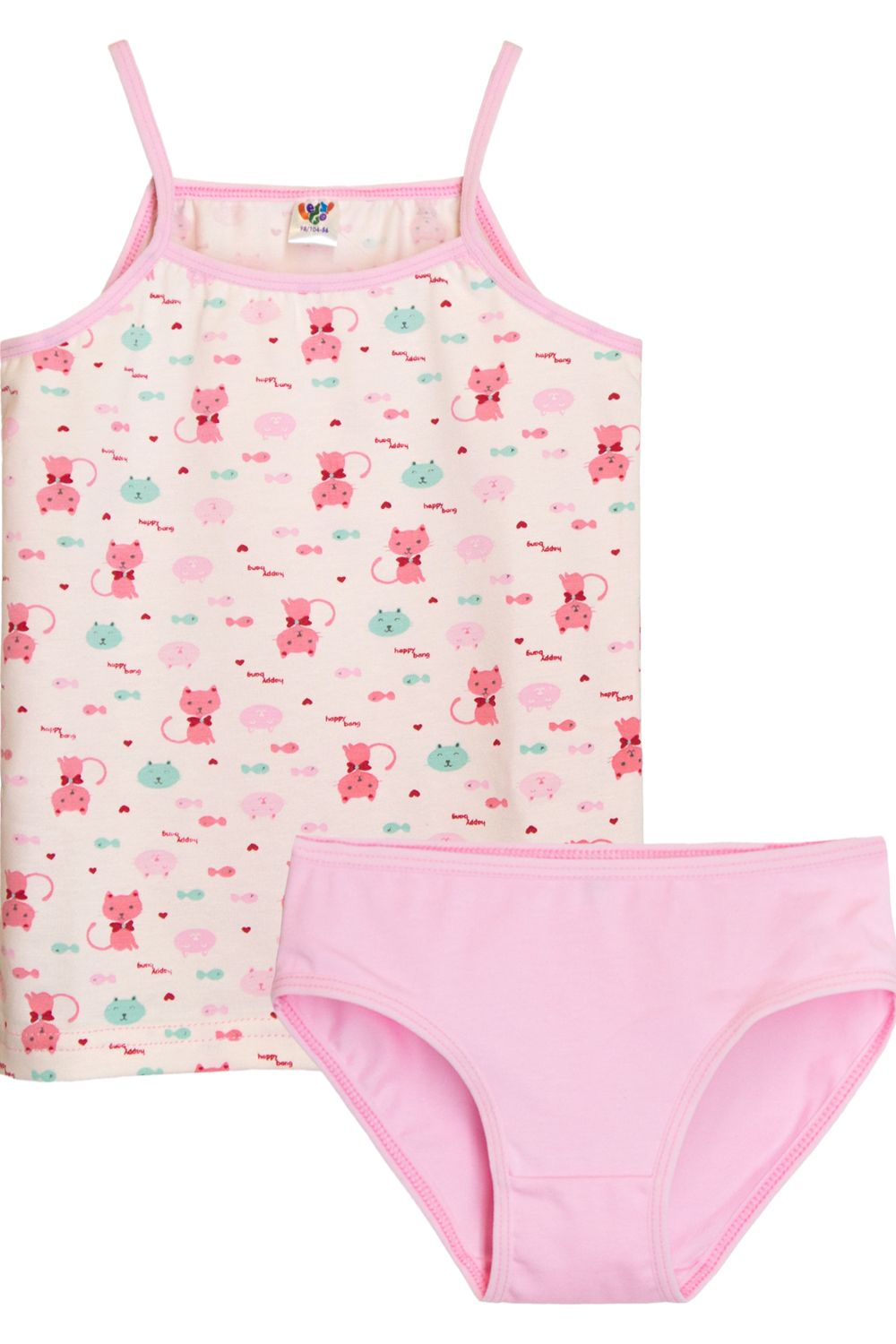 Комплект белья для девочки 31204 - котики/розовый