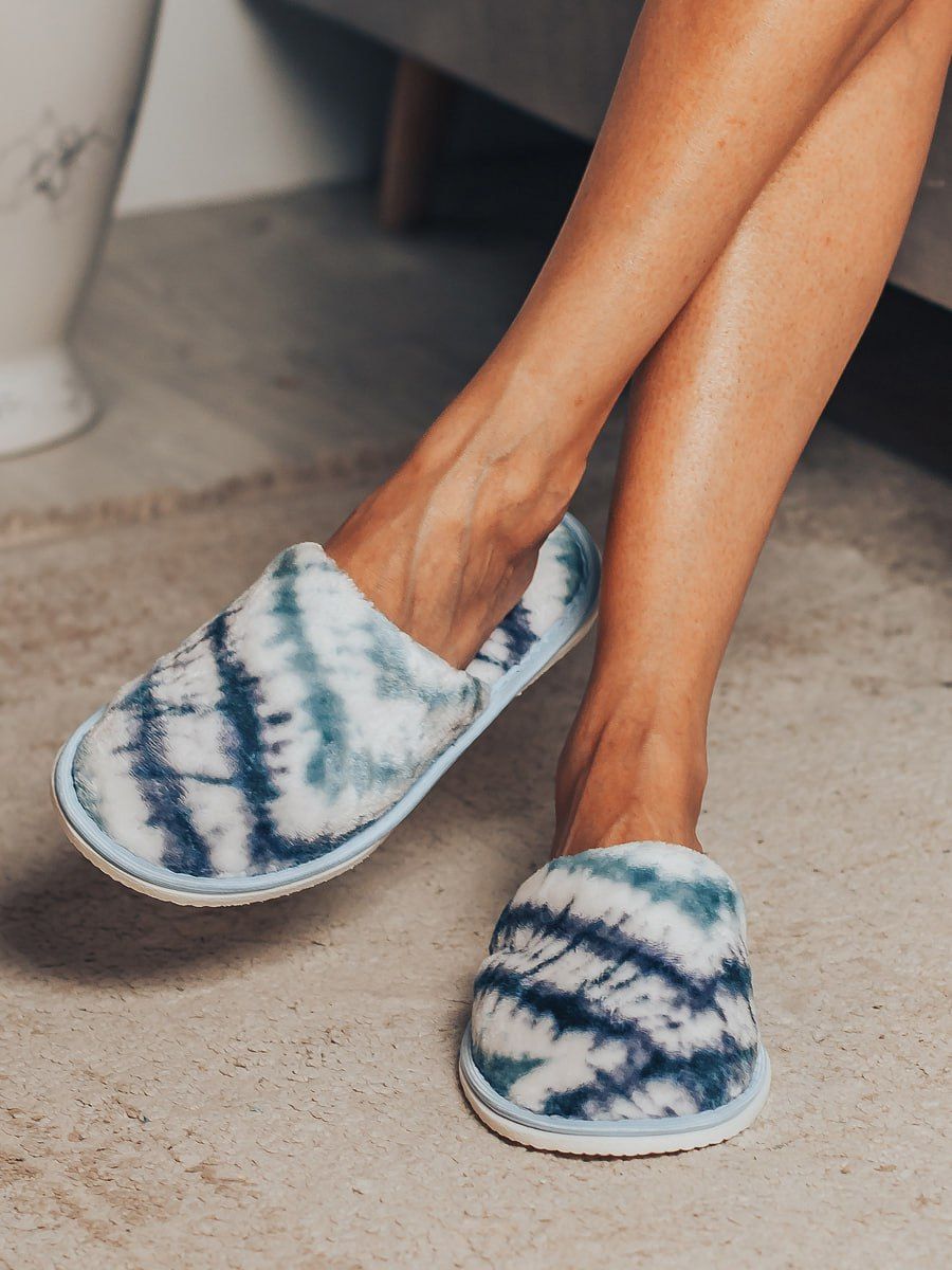 Тапочки домашние С-6ЖВТ-МР - батик/синий