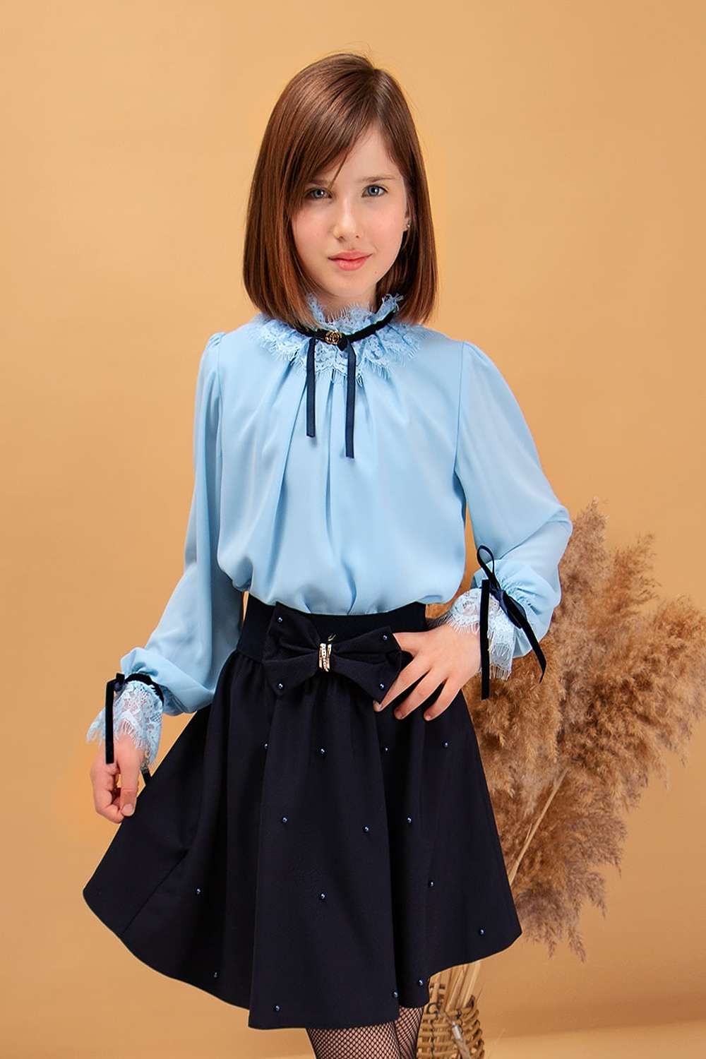 Блузка для девочки SP0303 - голубой