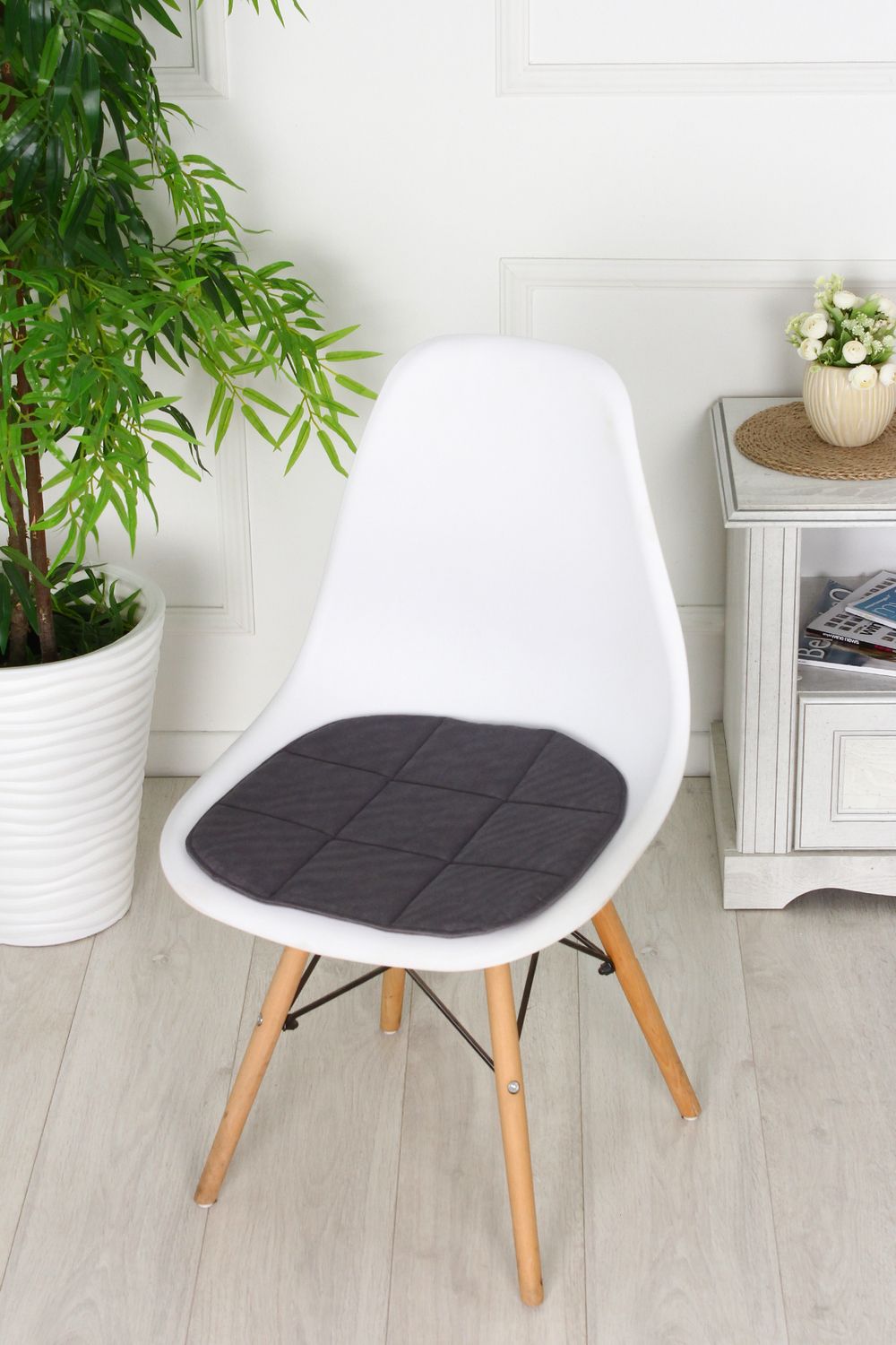 Подушка на стул 39х40см Bio-Line мебельная ткань PSK9 - серый