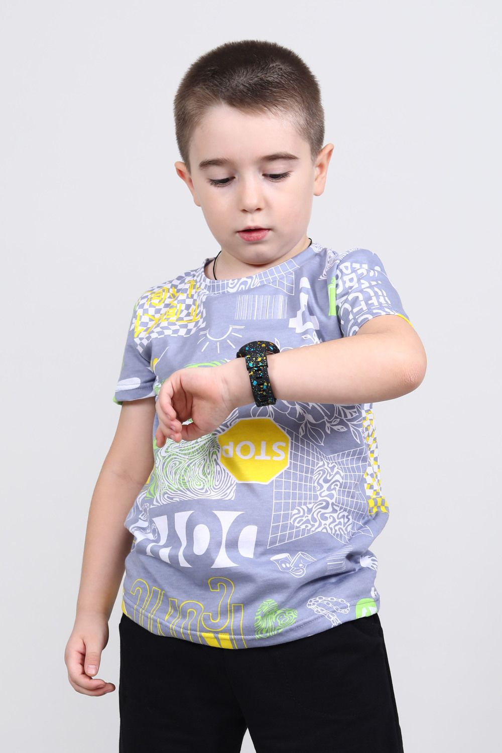 Футболка 15450 детская - серый