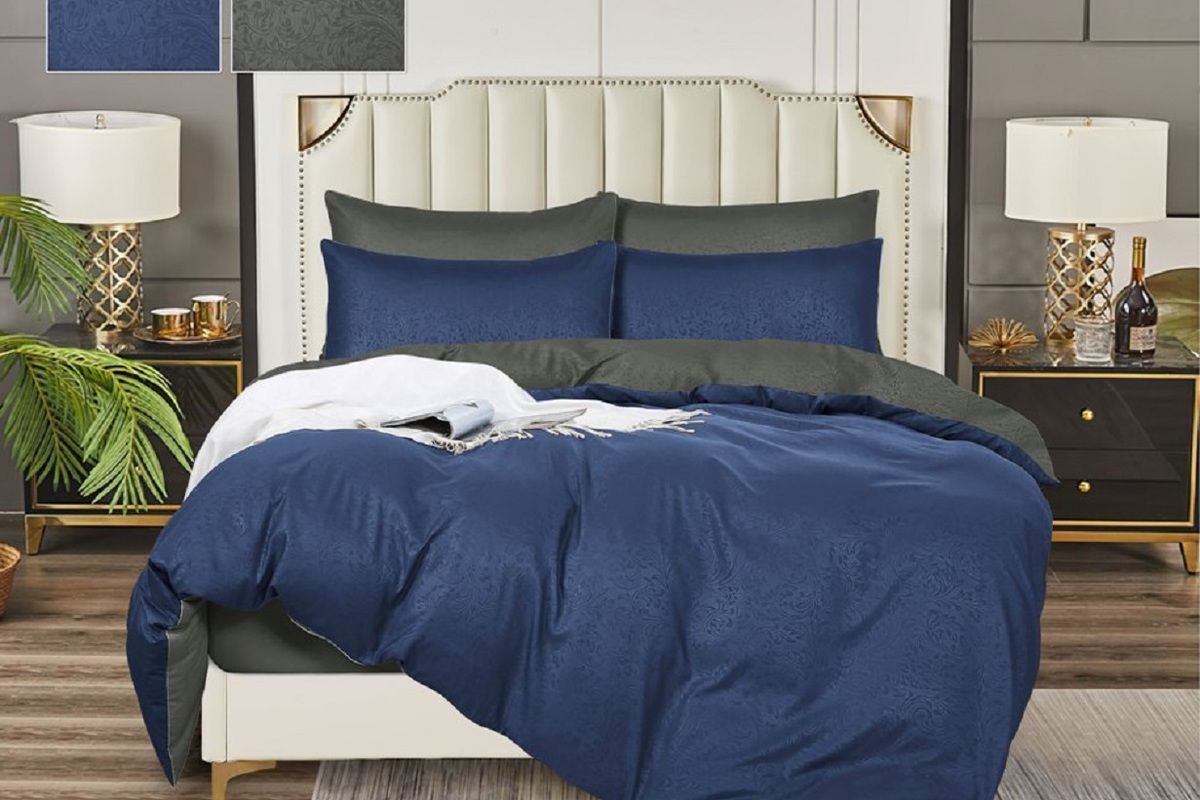 КПБ Полисатин ПСГ-203 синий/графит