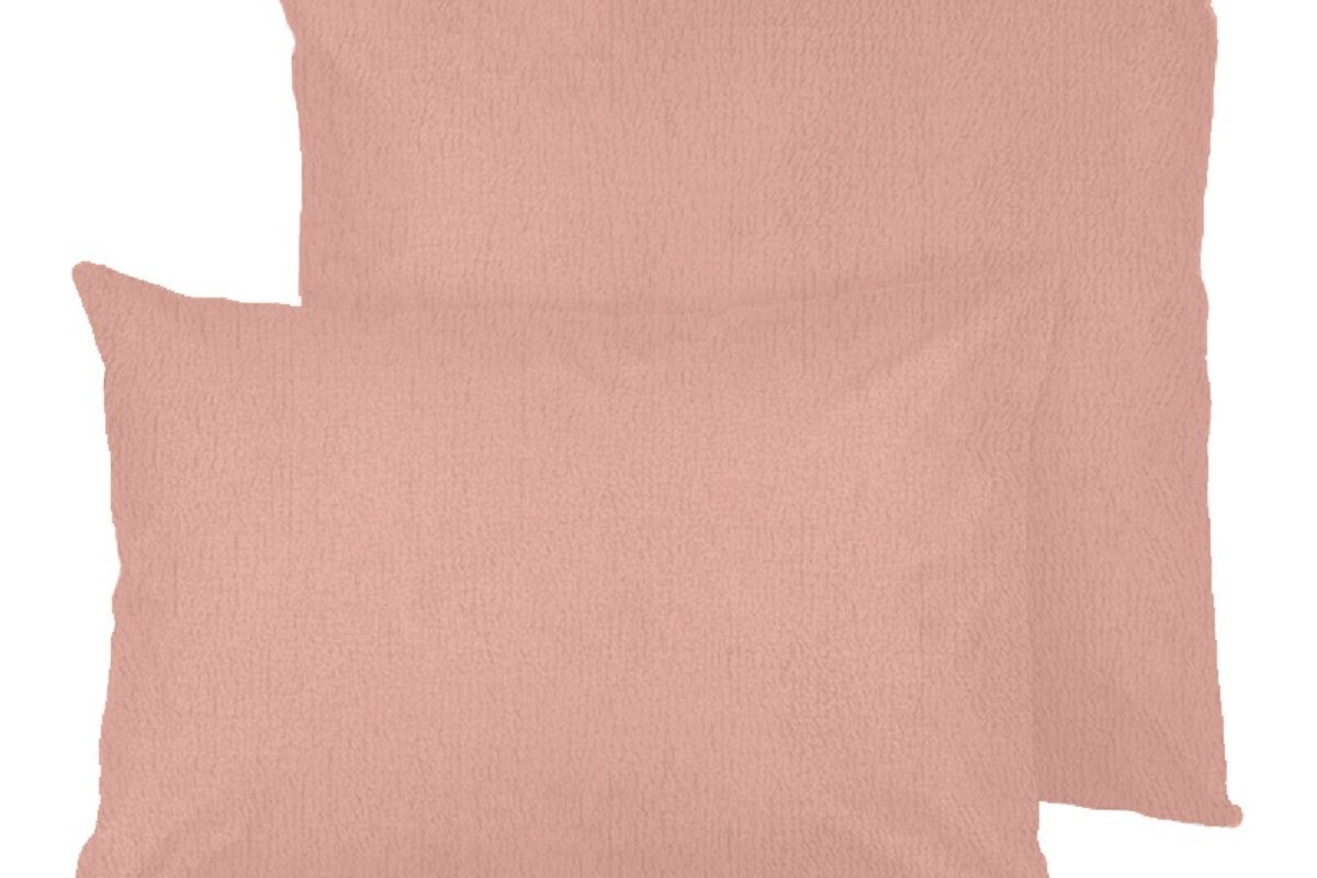 Наволочки махровые на молнии 2шт. - розовый