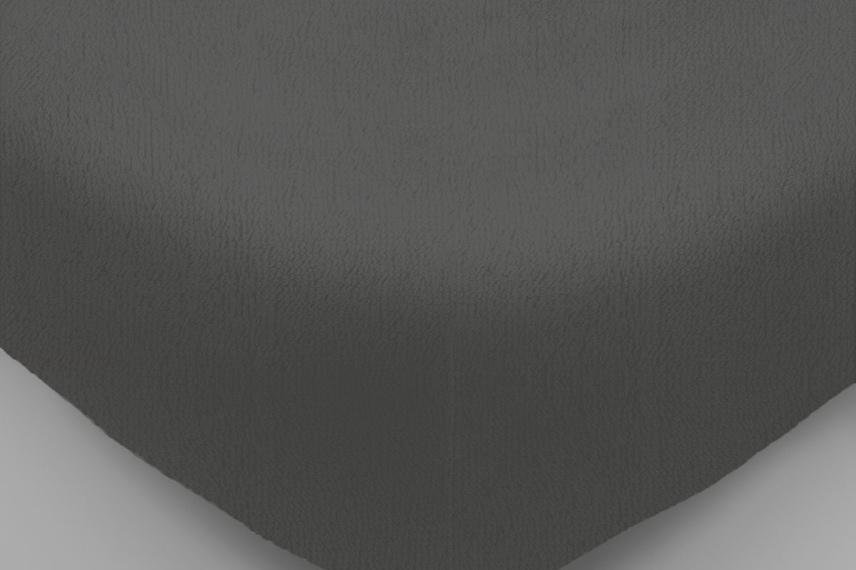 Махровая простынь на резинке - графит