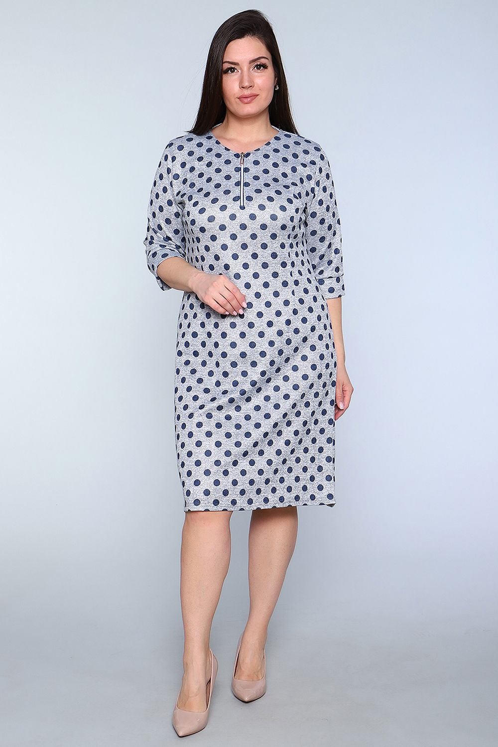 Платье Пульс - серый горох