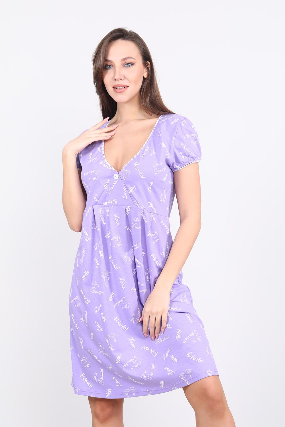 Сорочка 15453 - лавандовый