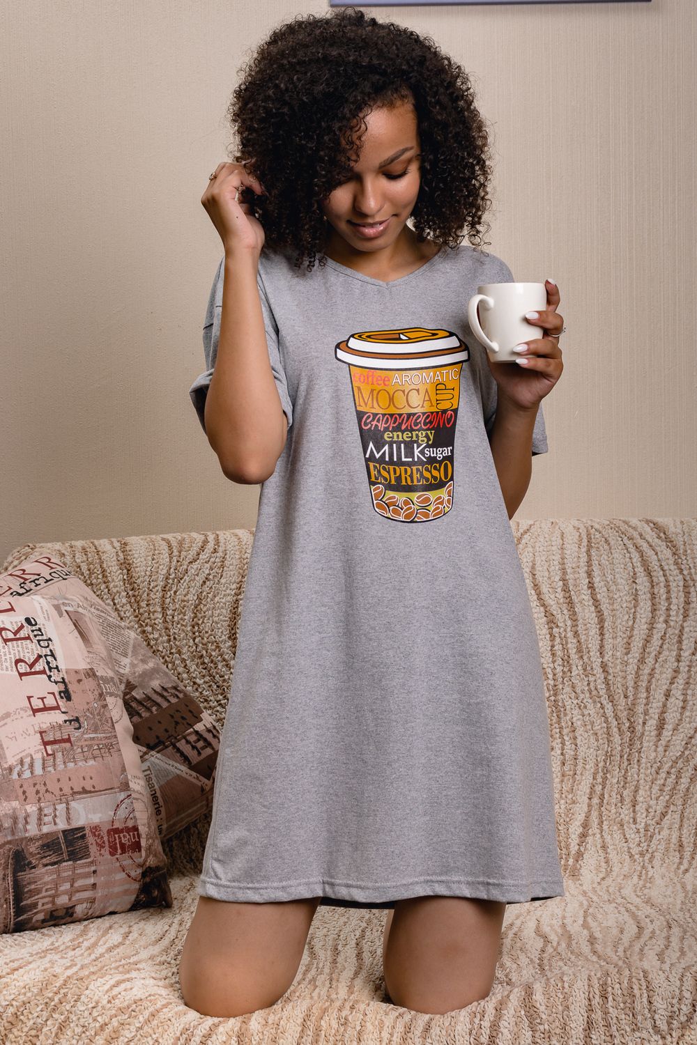 Сорочка Калгари - серый