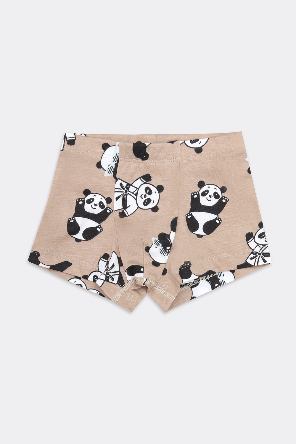 Трусы для мальчиков 413344 - панды на песочно-сером
