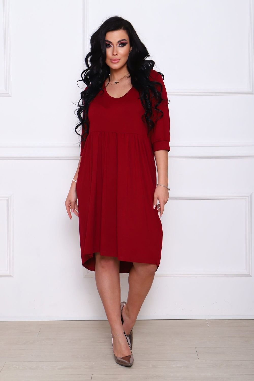 Туника 33507 - бордовый