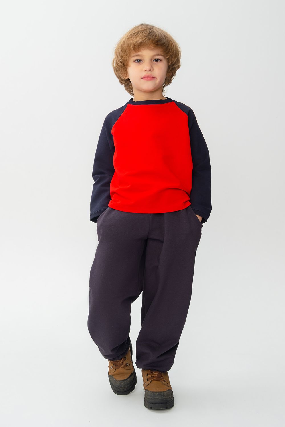 Лонгслив Элвис - красный,синий