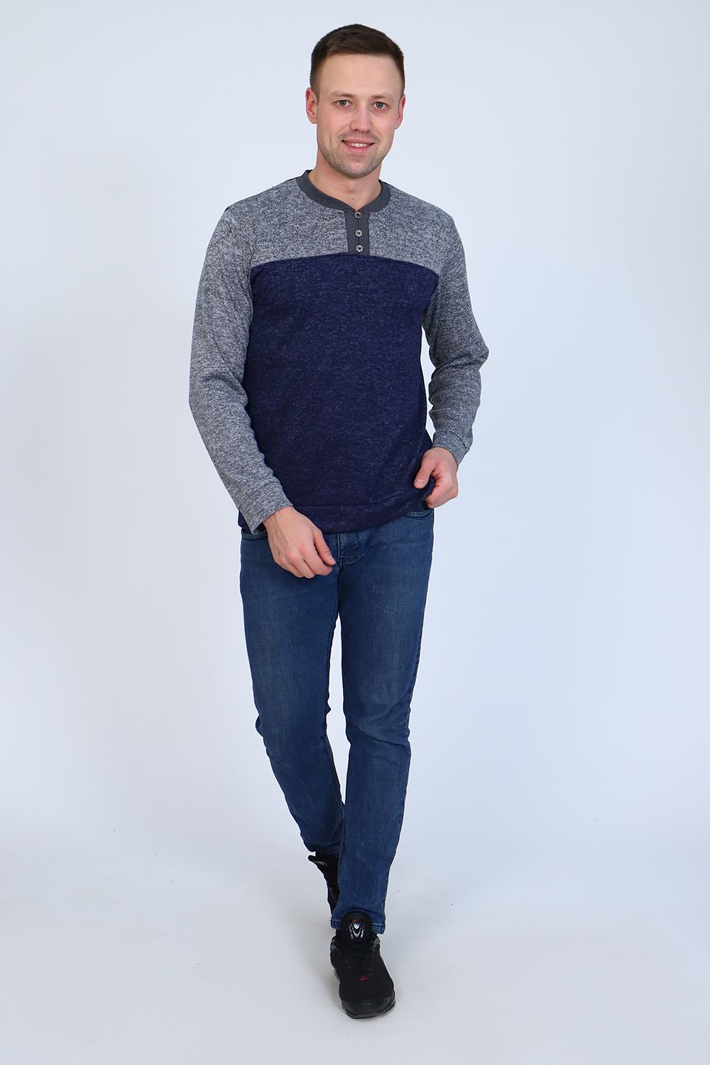 Джемпер 52252 - синий, графит
