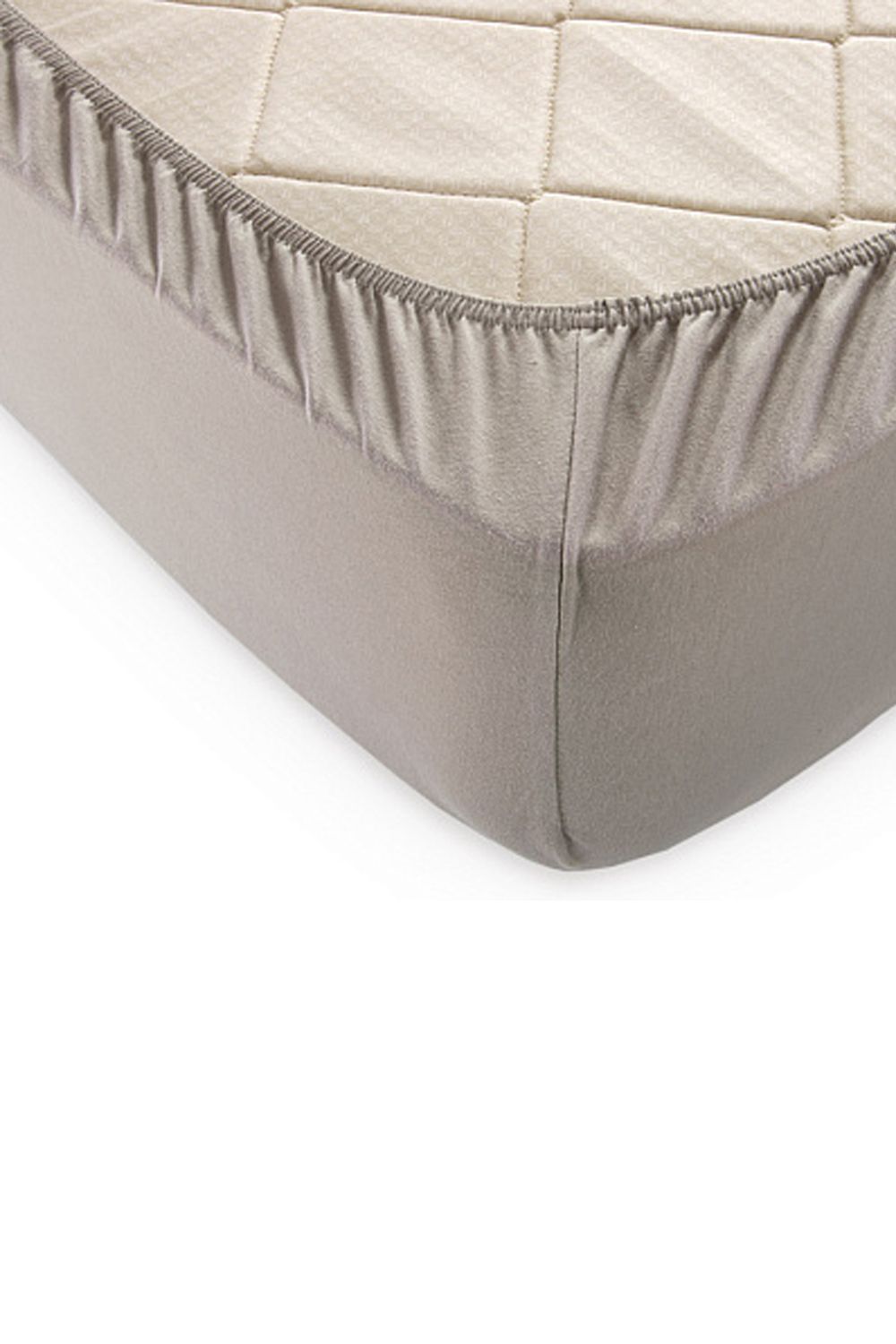 Простынь трикотажная на резинке - какао