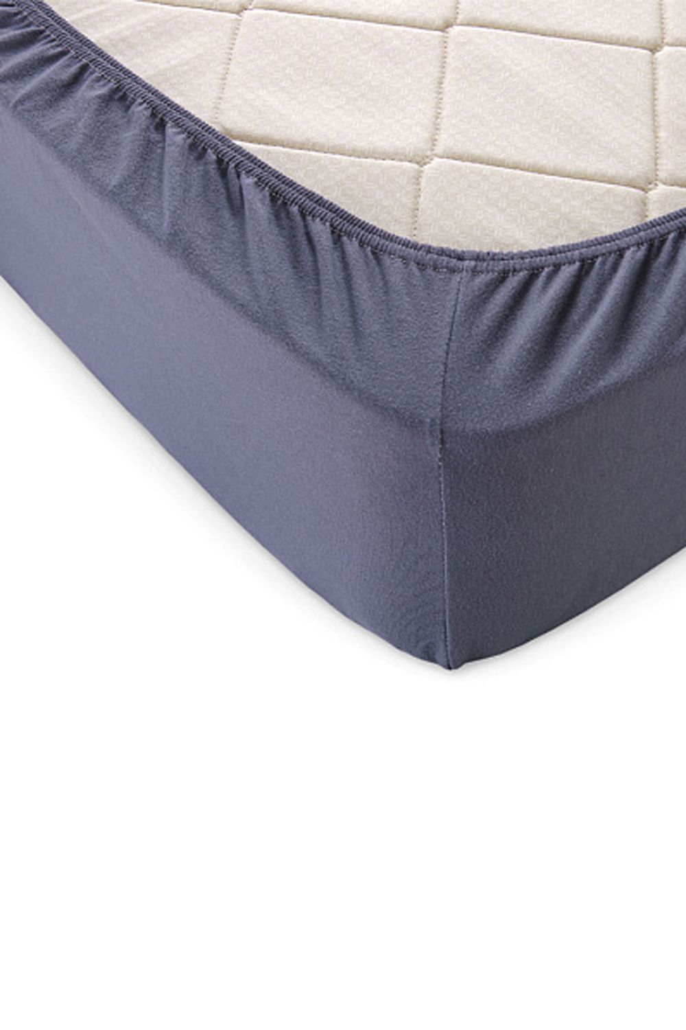 Простынь трикотажная на резинке - графит