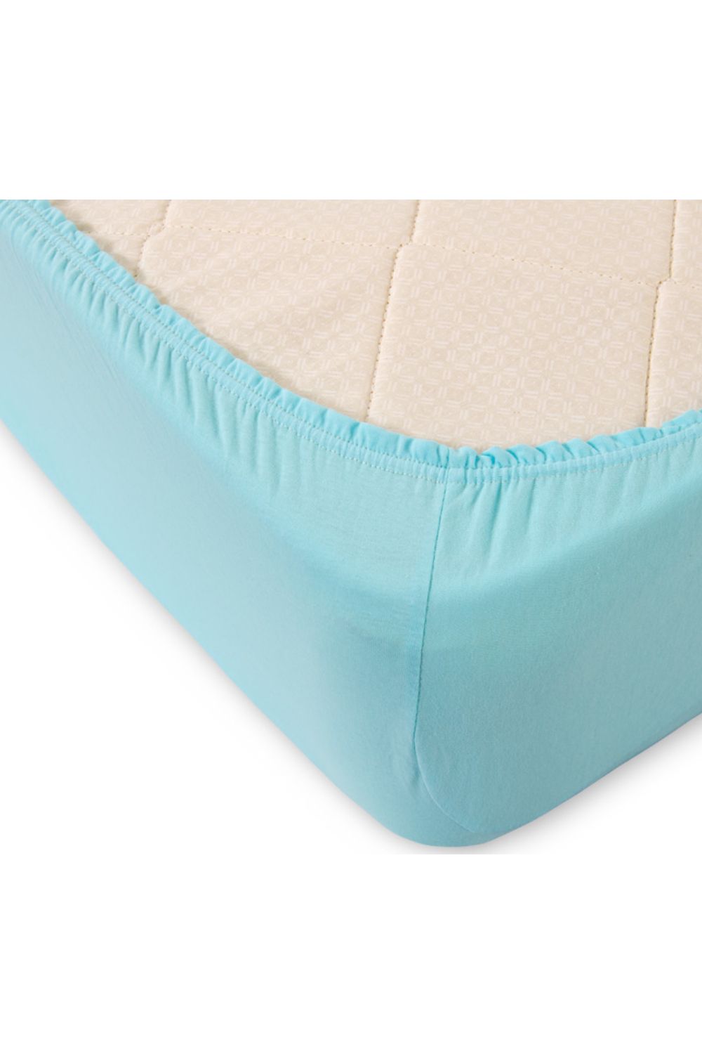 Простынь трикотажная на резинке - голубая ель