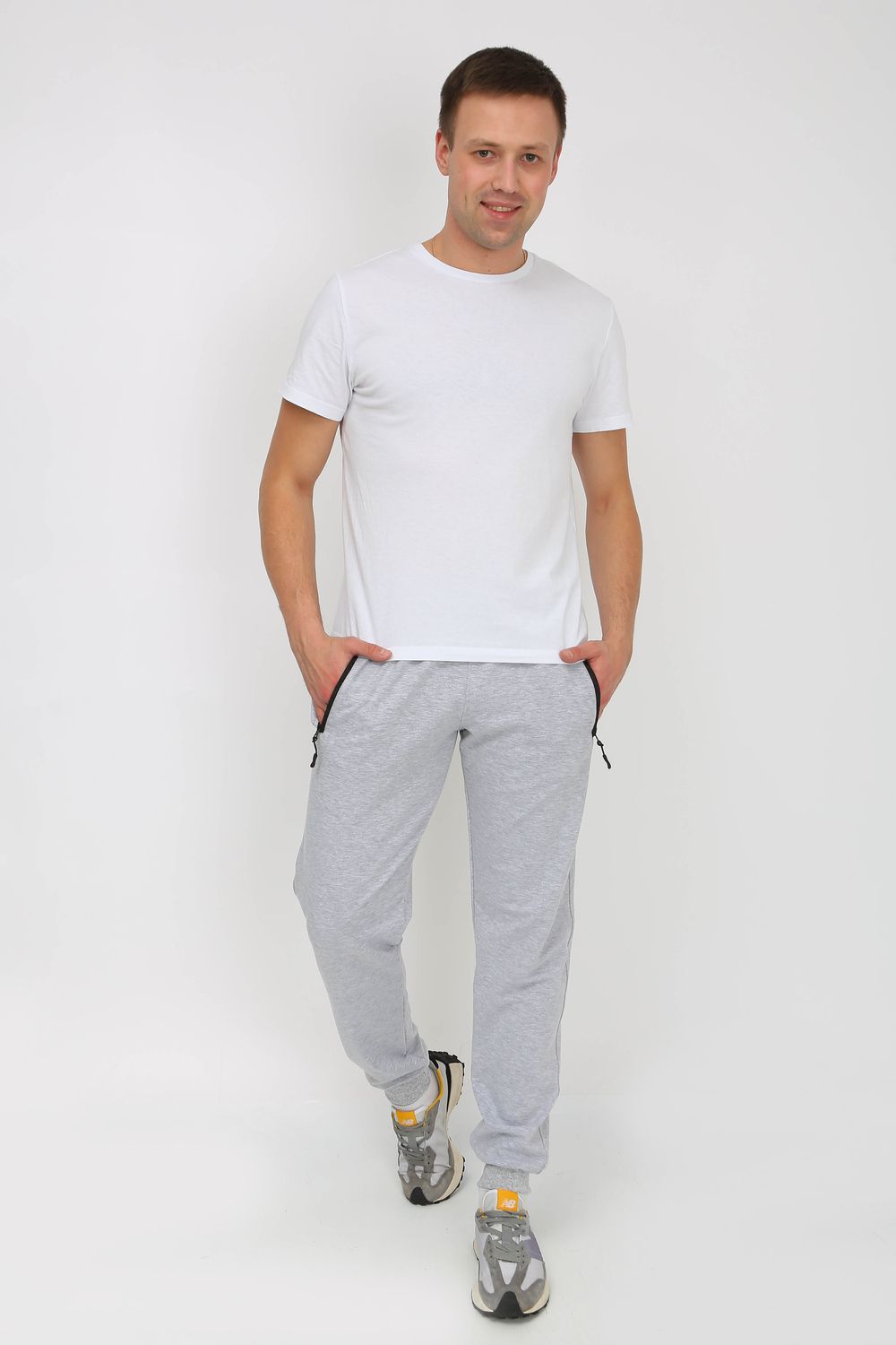 Брюки 22243 - серый меланж