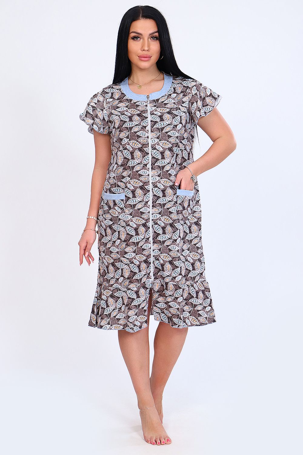 Халат 25359 - коричневый