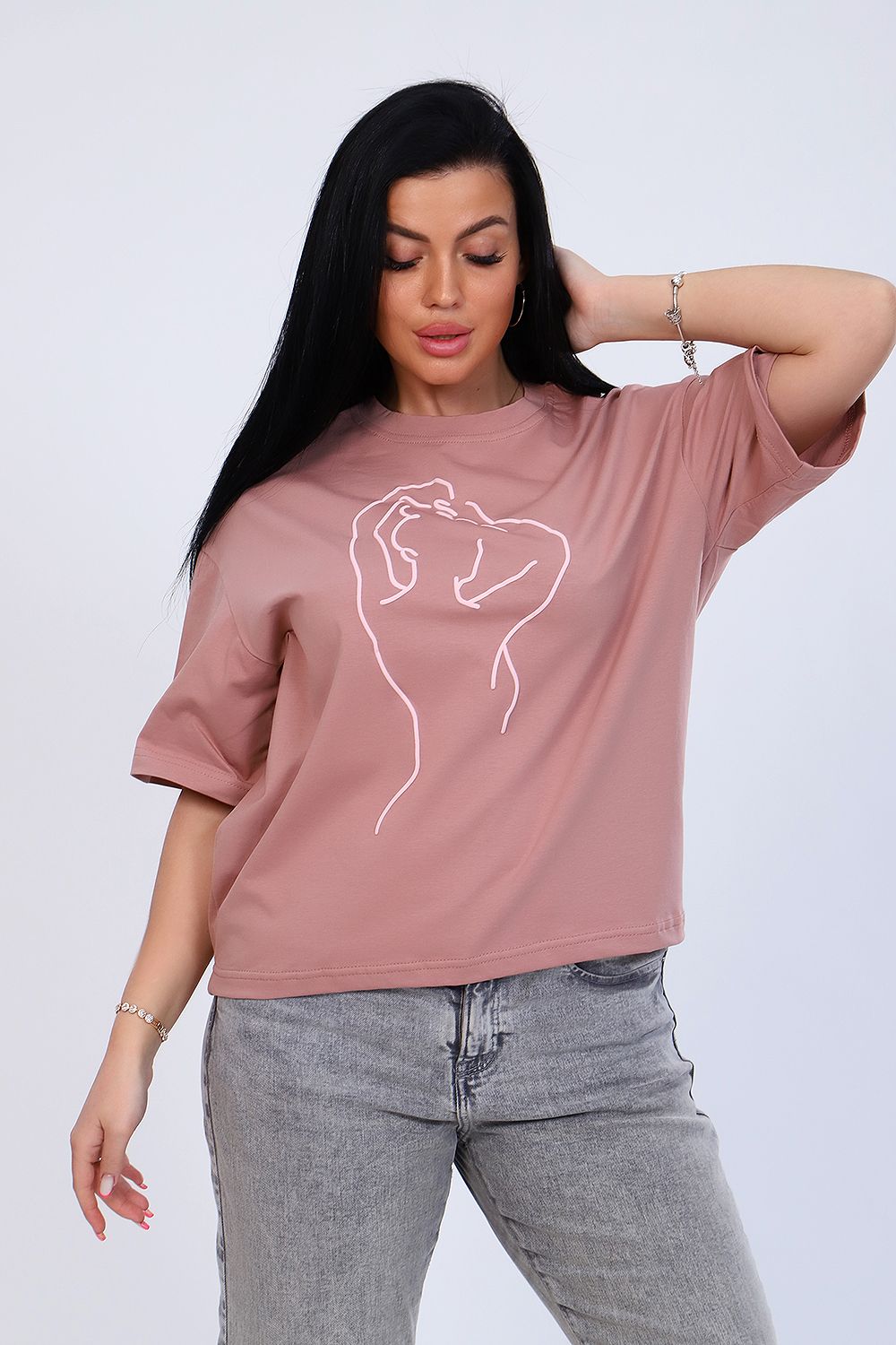 Футболка 82018 - сухая роза