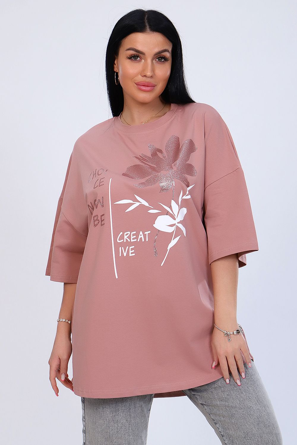 Туника 24382 - пудровый