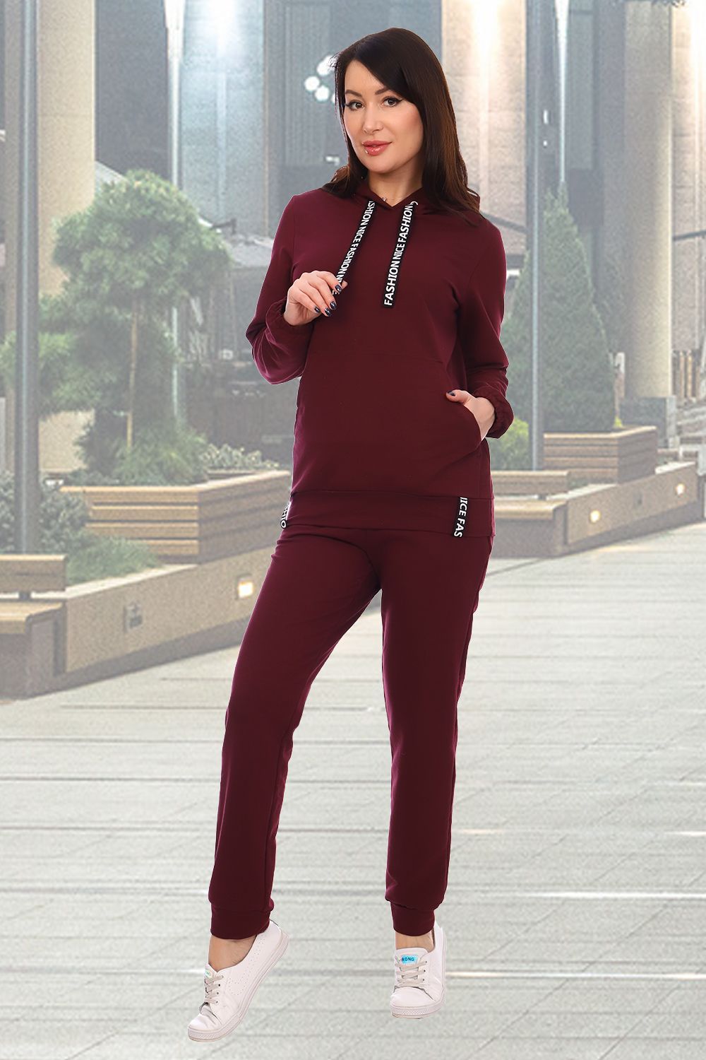 Костюм 3347 - бордовый